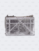 Dior Silver Leather Medium Diorama Shoulder Bag