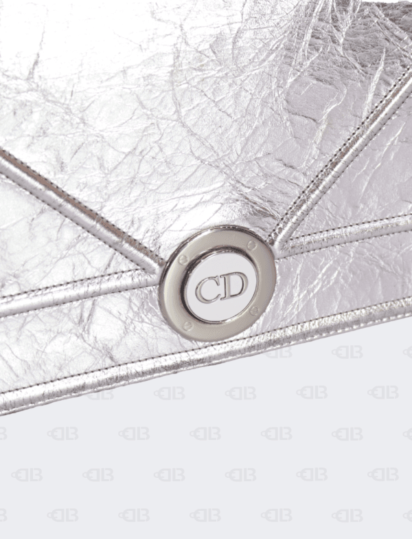 Dior Silver Leather Medium Diorama Shoulder Bag