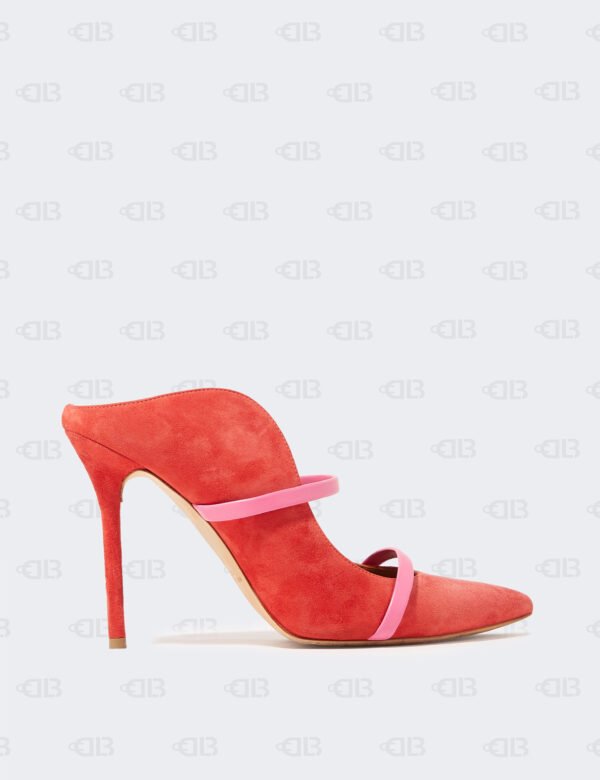 Malone Souliers Red/Pink Suede and Leather Maureen Mules
