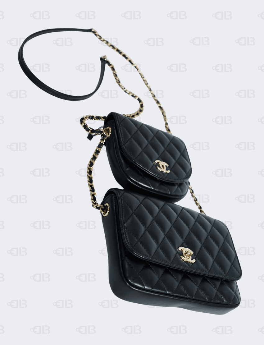 Chanel Black Twin Pack Flap Bag