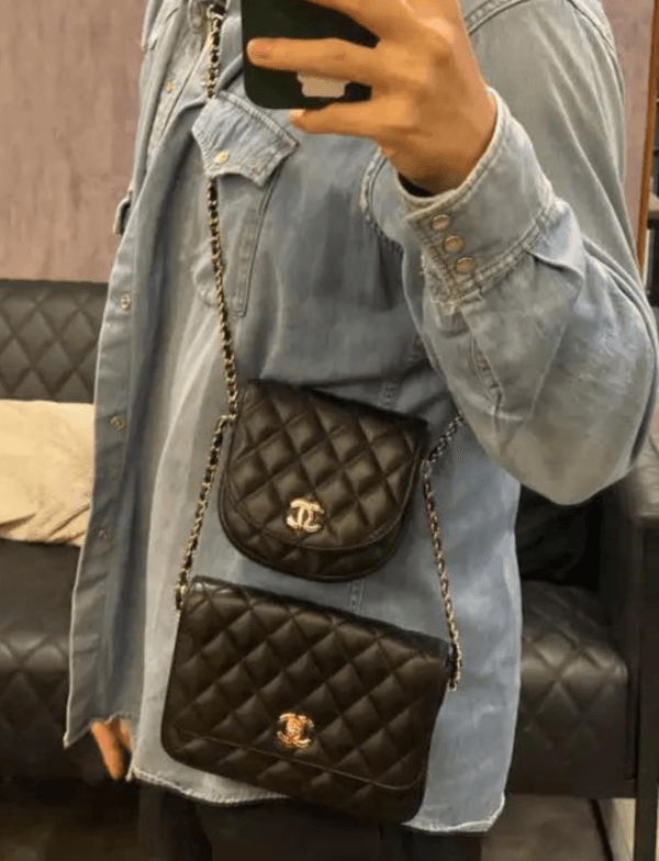 Chanel Black Twin Pack Flap Bag