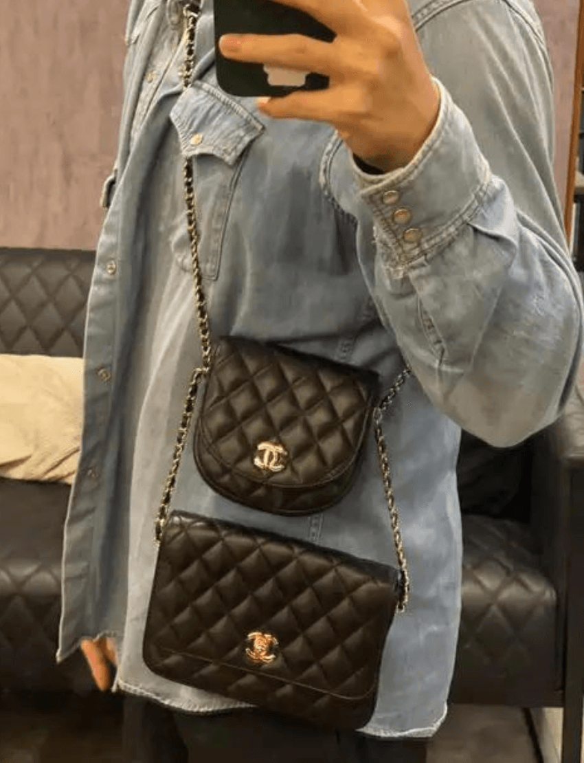 Chanel Black Twin Pack Flap Bag