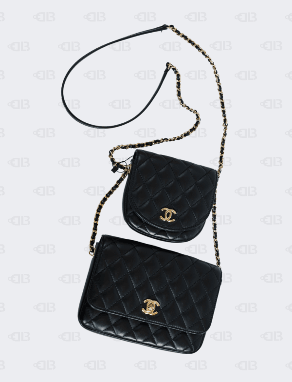 Chanel Black Twin Pack Flap Bag