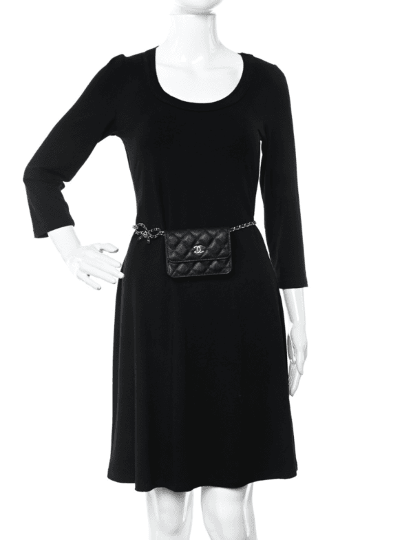 Chanel Caviar Quilted Bow Belt Bag in Black