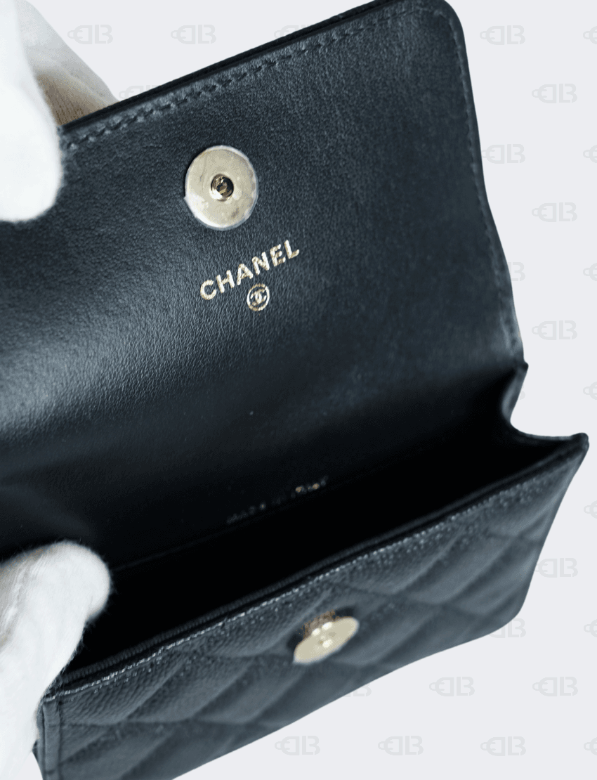 Chanel Caviar Quilted Bow Belt Bag in Black