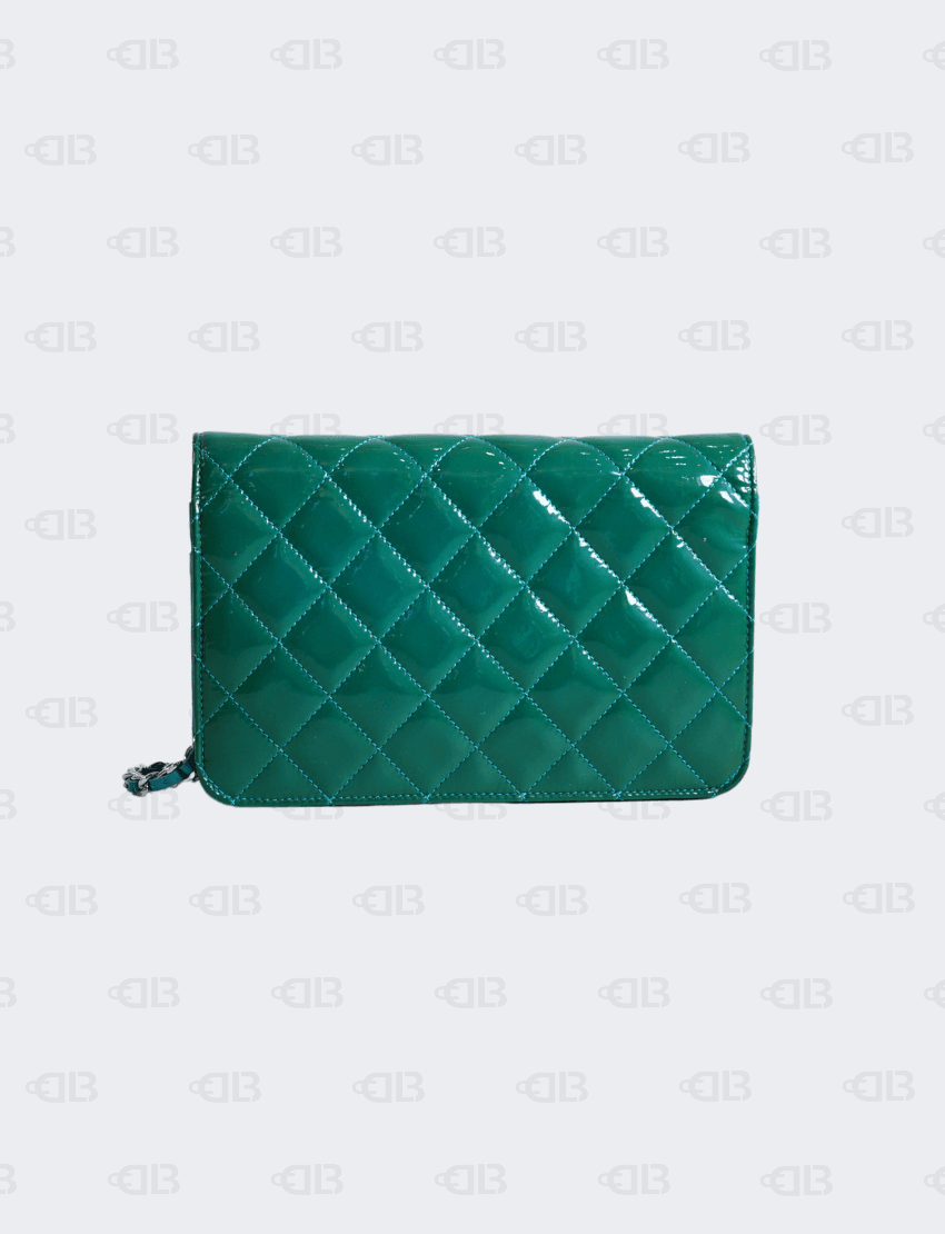 Chanel Green Blue Wallet on Chain