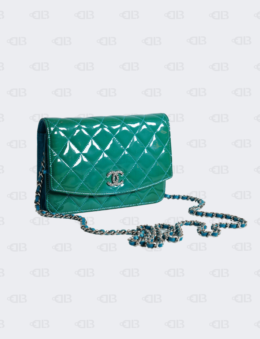 Chanel Green Blue Wallet on Chain