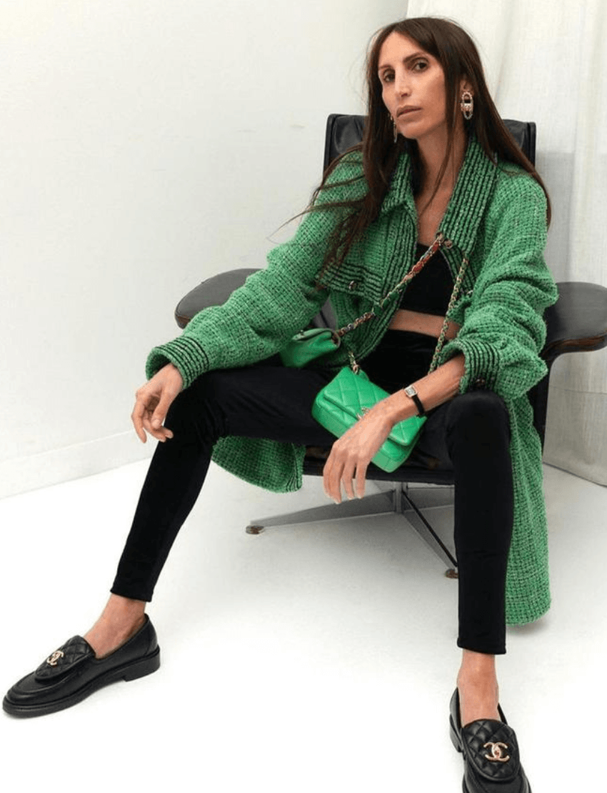 Chanel Green Blue Wallet on Chain