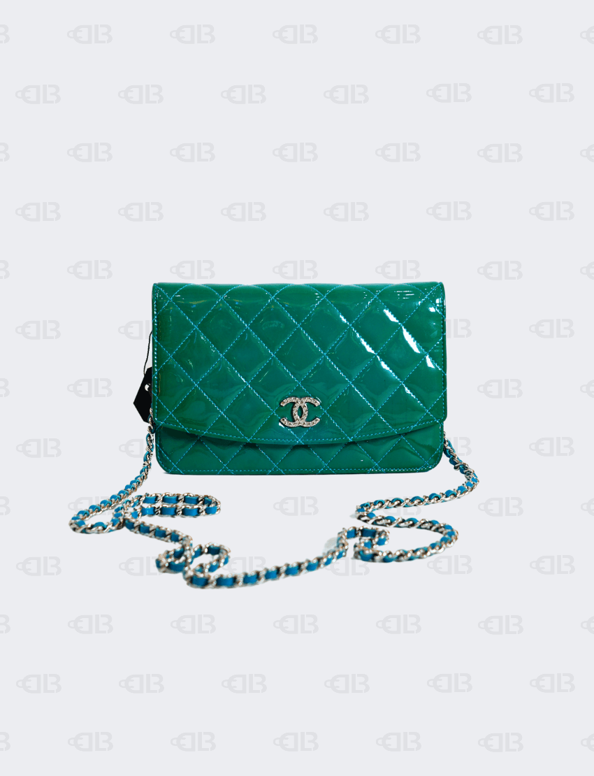 Chanel Green Blue Wallet on Chain