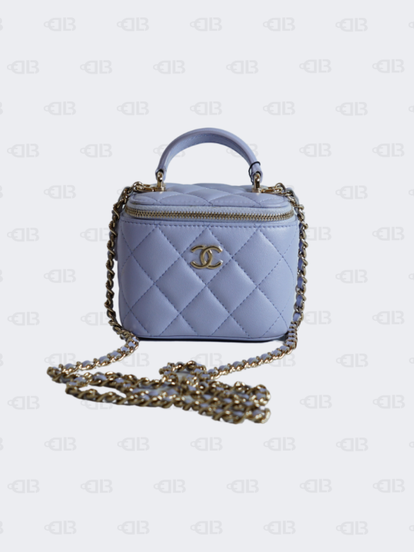 Chanel Light Purple Mini Vanity with Top Handle