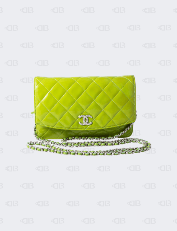 Chanel Wallet on Chain Green Patent Leather