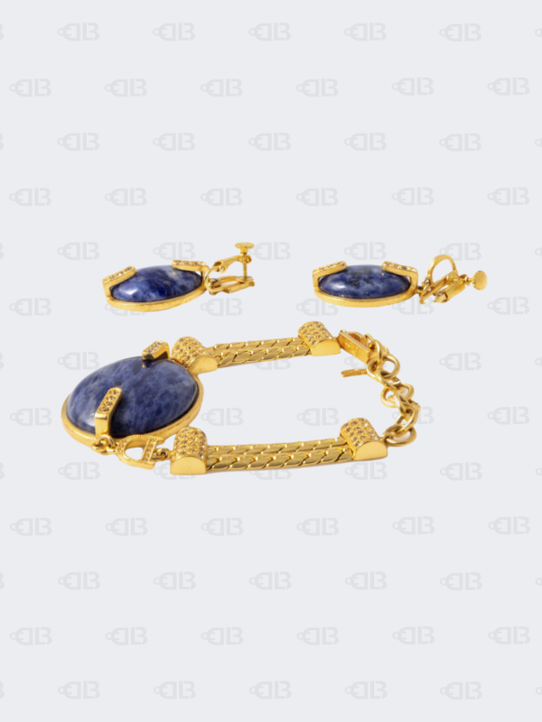 Christian Dior Set Blue Bracelet and Earring