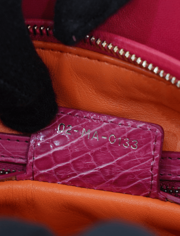 Crocodile Raffia Medium Lady Dior Multicolor