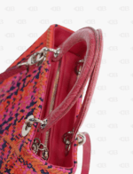 Crocodile Raffia Medium Lady Dior Multicolor