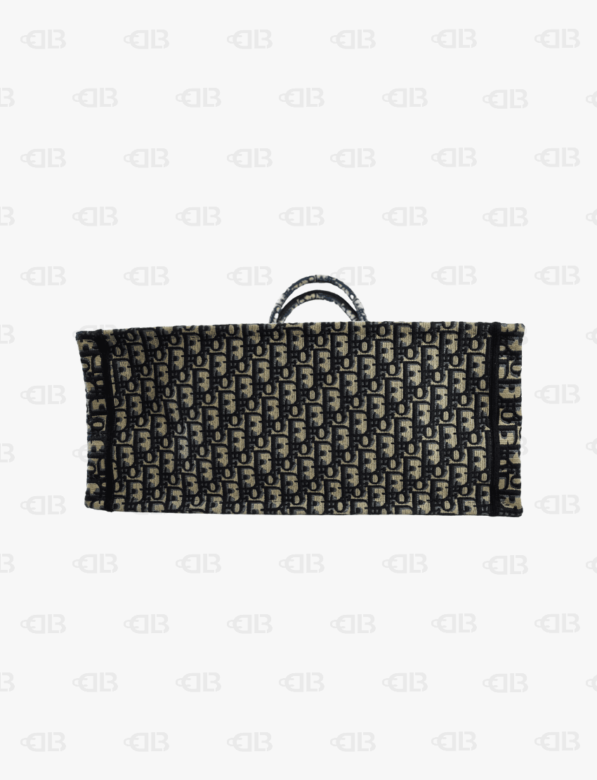 Dior Book Tote Large Ecru And Blue Dior Oblique