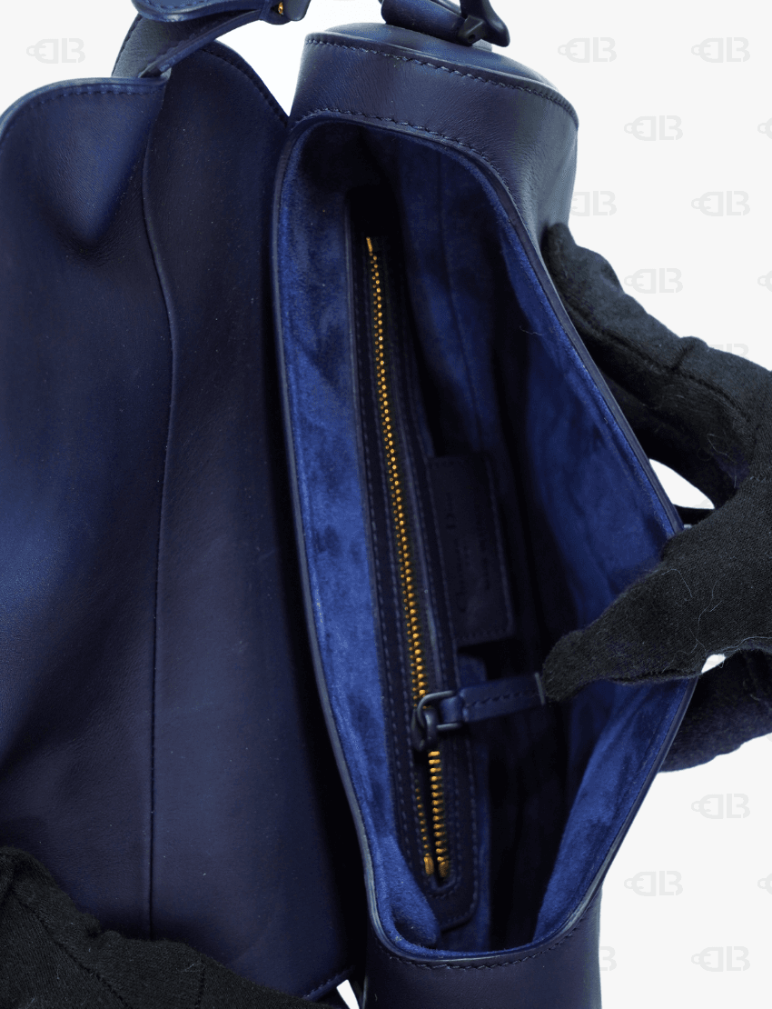 Dior Saddle Medium Calfskin Ultramatte Blue