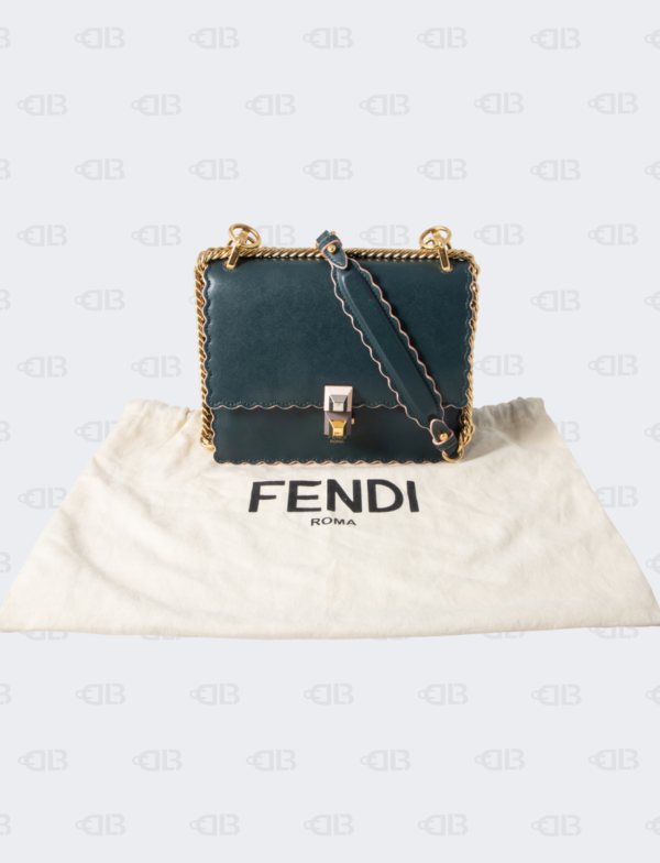 Fendi Kan I Scalloped Green Small Bag D Lady Boss Luxury Boutique