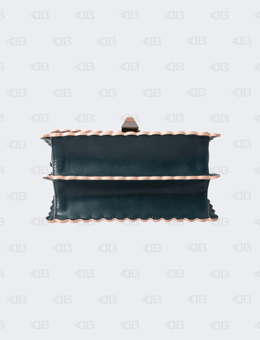 Fendi Kan I Scalloped Green Small Bag