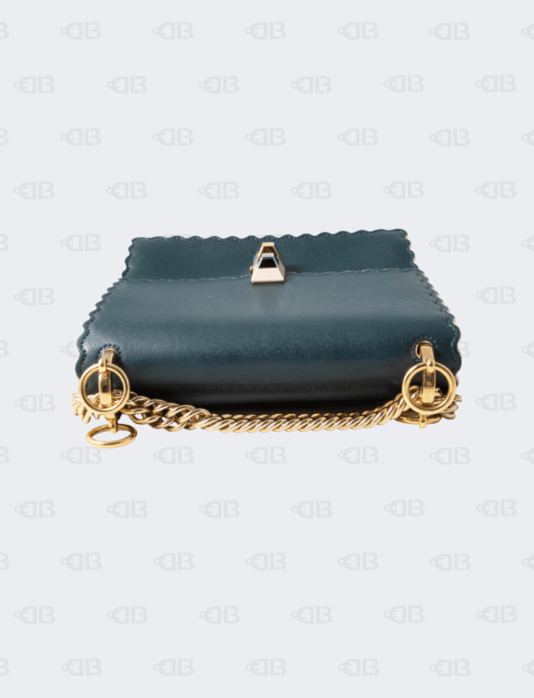 Fendi Kan I Scalloped Green Small Bag