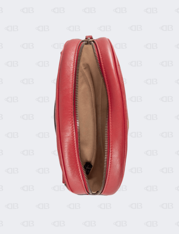Gucci GG Red Marmont Matelasse Belt Bag
