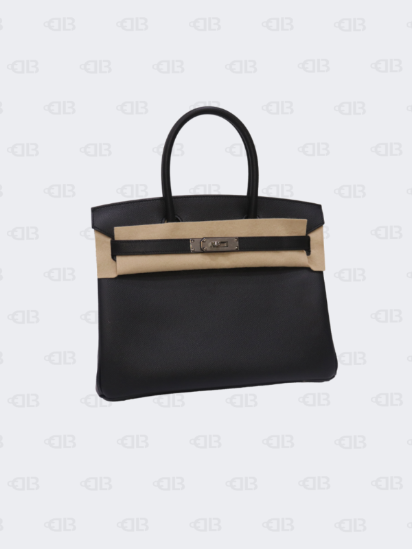 Hermes Birkin 30 Black Epsom Leather Palladium Hardware Brand New