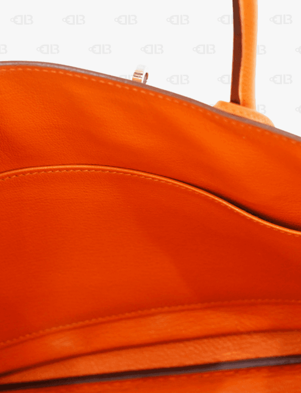 Hermès Birkin 30 Epsom Leather Palladium Hardware Orange