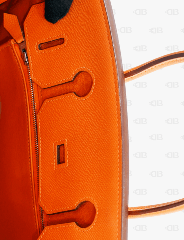 Hermès Birkin 30 Epsom Leather Palladium Hardware Orange