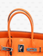 Hermès Birkin 30 Epsom Leather Palladium Hardware Orange