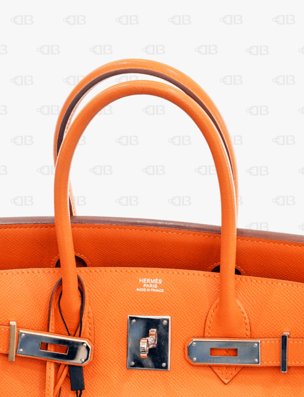 Hermès Birkin 30 Epsom Leather Palladium Hardware Orange