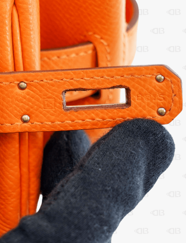 Hermès Birkin 30 Epsom Leather Palladium Hardware Orange