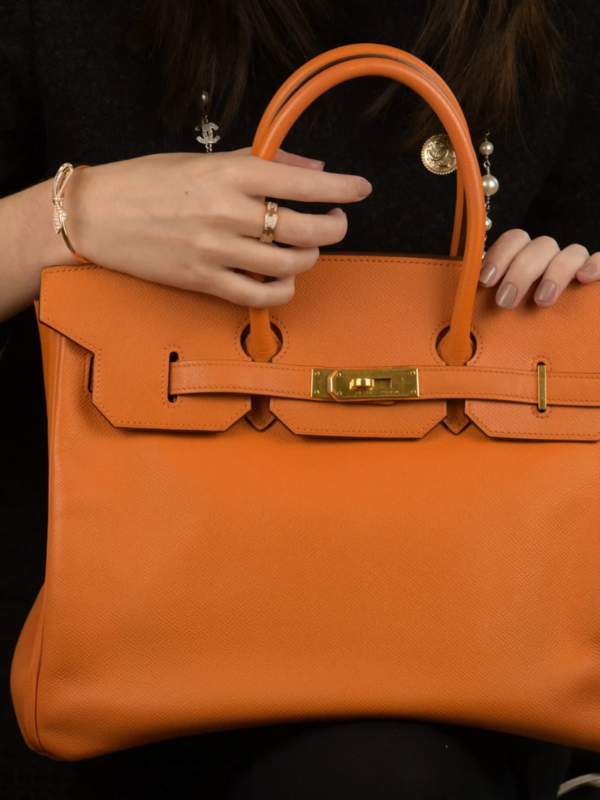 Hermès Birkin 30 Epsom Leather Palladium Hardware Orange