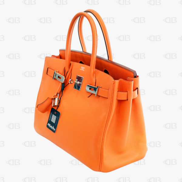 Hermès Birkin 30 Epsom Leather Palladium Hardware Orange