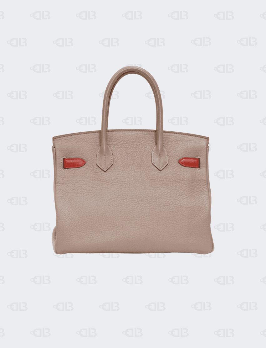 Hermes Birkin 30 TriColor Casaque Leather Palladium Hardware