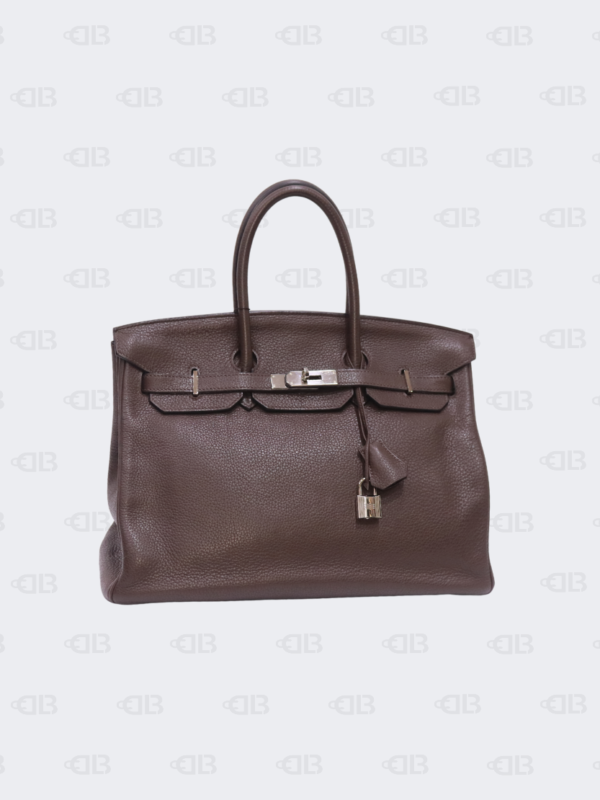 Hermes Birkin 35 Togo Leather Palladium Hardware