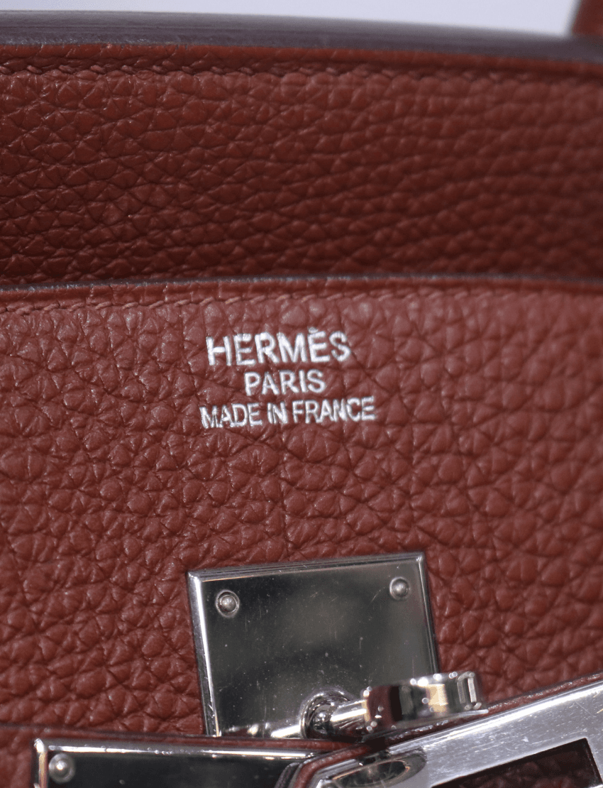 Hermes Birkin 35 Togo Leather Palladium Hardware