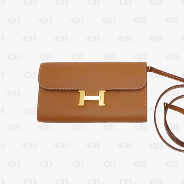 Hermès Epsom Constance Long Wallet To Go Gold