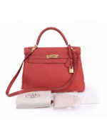 Hermes Kelly 32 Clemence Leather Gold Hardware