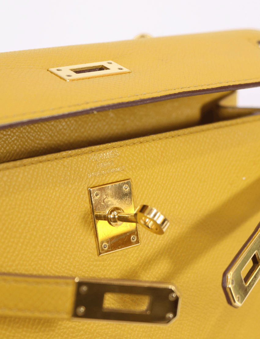 Hermes Kelly 25 Sellier Epsom Leather Gold Hardware