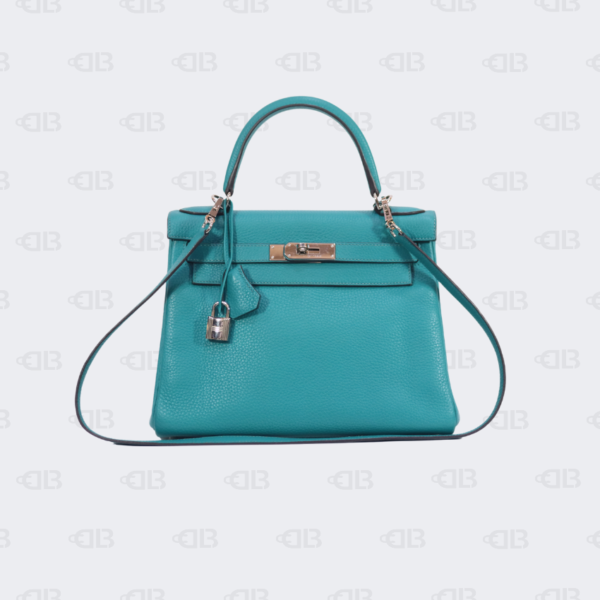 Hermes Kelly 28 Clemence Leather Palladium Hardware