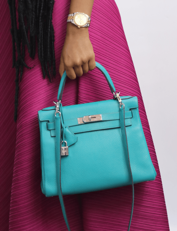 Hermes Kelly 28 Clemence Leather Palladium Hardware