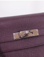 Hermes Kelly 32 Chèvre Coromandel Leather Palladium Hardware