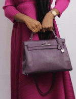 Hermes Kelly 32 Chèvre Coromandel Leather Palladium Hardware