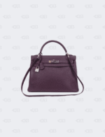 Hermes Kelly 32 Chèvre Coromandel Leather Palladium Hardware