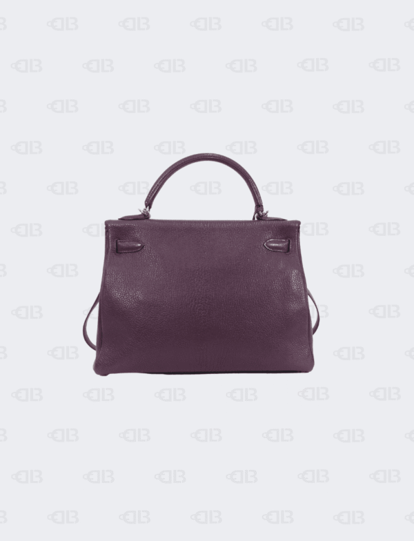 Hermes Kelly 32 Chèvre Coromandel Leather Palladium Hardware