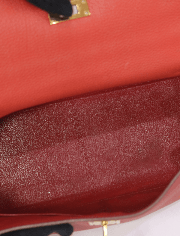 Hermes Kelly 32 Clemence Leather Gold Hardware
