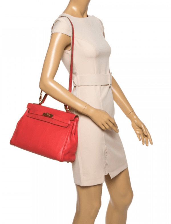 Hermes Kelly 32 Clemence Leather Gold Hardware