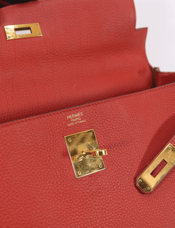 Hermes Kelly 32 Clemence Leather Gold Hardware