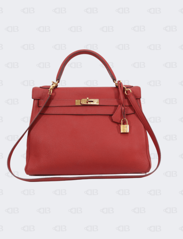 Hermes Kelly 32 Clemence Leather Gold Hardware