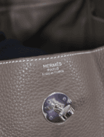 Hermes Lindy 30 Etoupe Color Clemence Leather Palladium Hardware