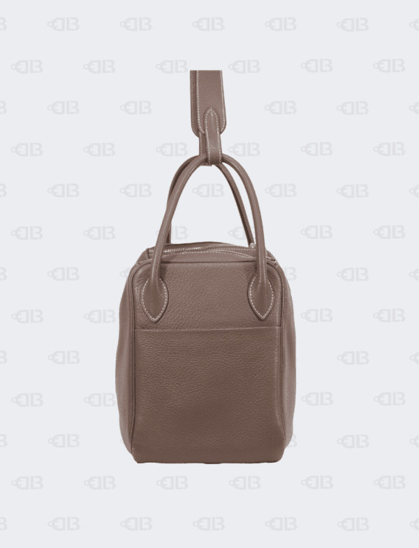Hermes Lindy 30 Etoupe Color Clemence Leather Palladium Hardware